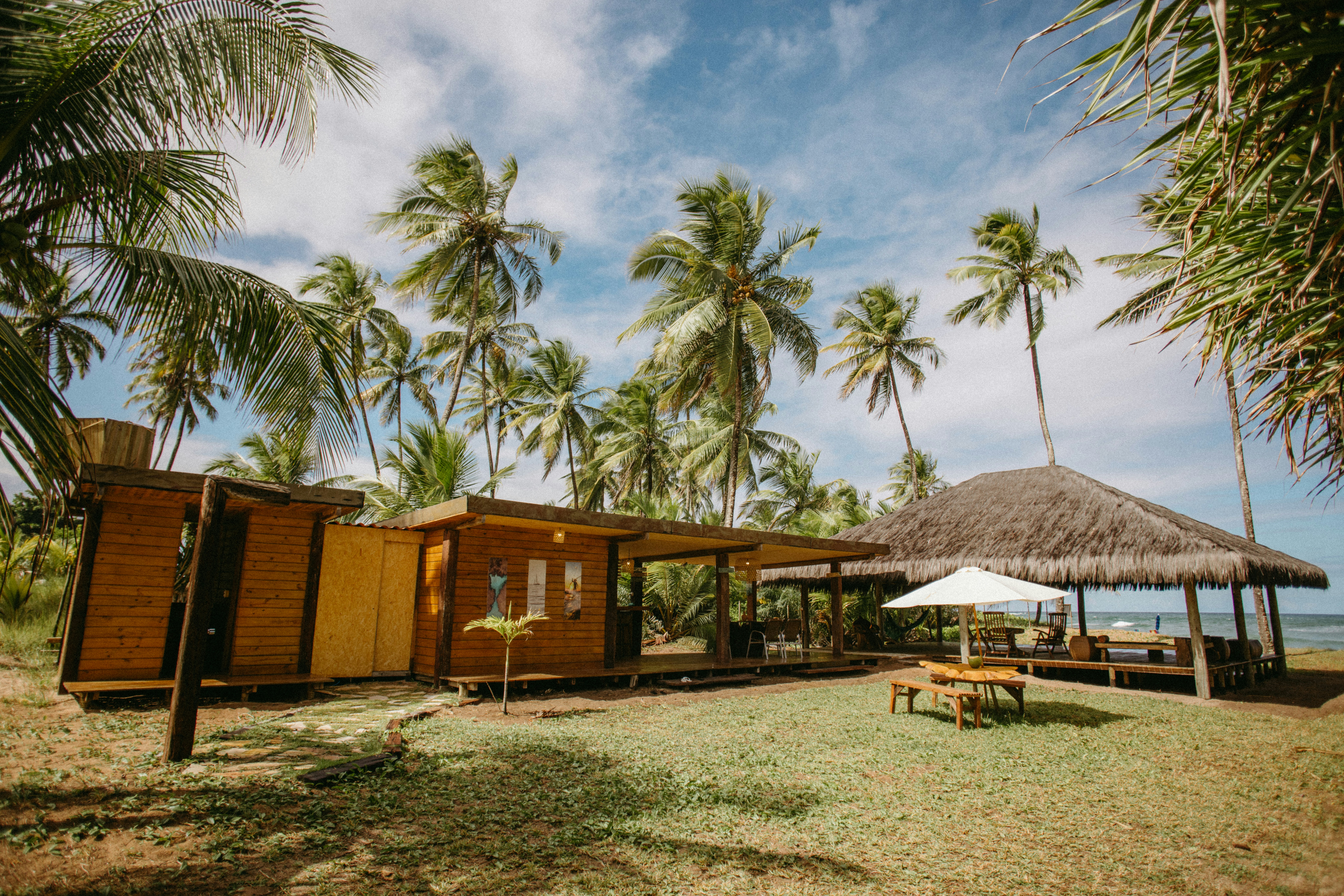 Luxury lodge interior with balcony view